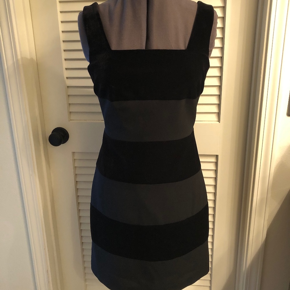 Laundry Black Velvet Two Tone Tank Dress Size 6
